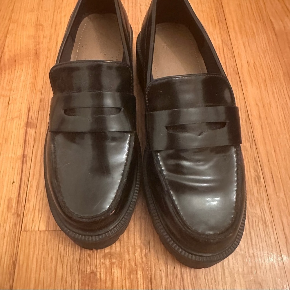 H&M women’s Chunky Black Loafers Size 35 - Picture 9 of 9